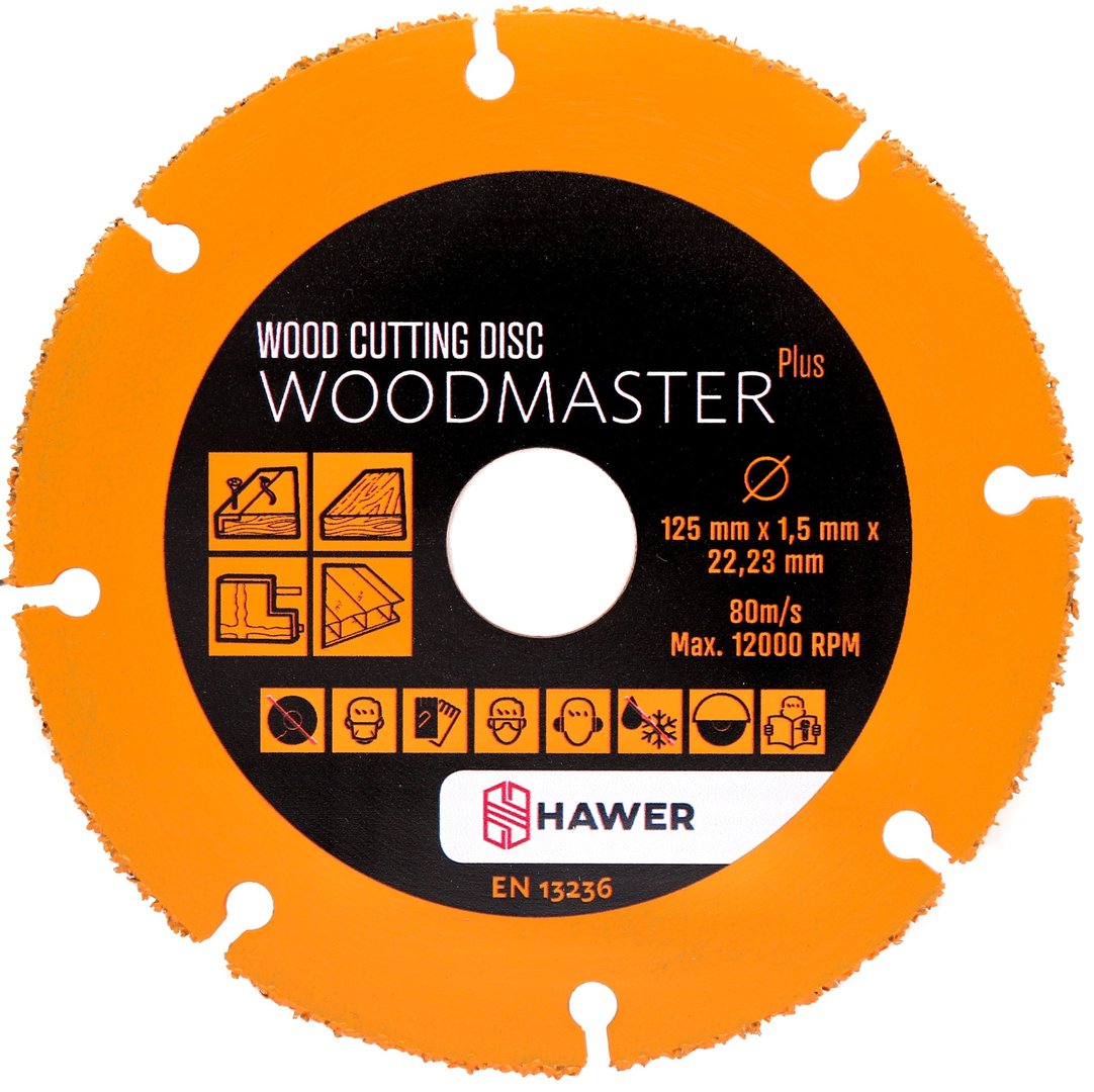 HAWER Woodmaster Plus Holztrennscheibe für Winkelschleifer 125 mm Wood cutting 